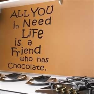 My friends know I have a 'chocolate room'! I have lots of friends ...
