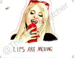 Meghan Trainor Lips Are Moving Glos sy Drawing/Art Print ...
