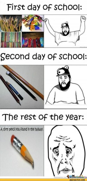 First day of school:Second day of school:The rest of the year: / funny ...