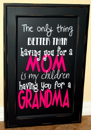 or Mothers Day gift idea for a grandma. Good idea for telling your ...