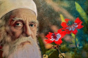 Abdu'l-Baha With Flowers