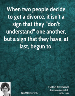 When two people decide to get a divorce, it isn't a sign that they ...