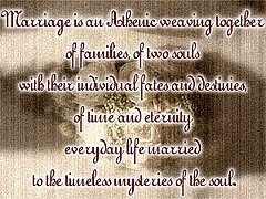 Marriage Is An Athenic Weaving Together Of Families