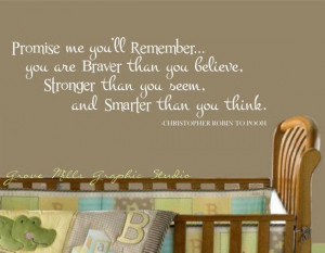 Promise Me You'll Remember Winnie the Pooh by GroveMillsGraphics, $32 ...