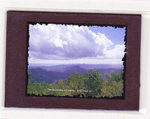 ... Inspirational Muir Quote ACEO Photo Print Blue Ridge Mountains OOAK