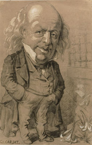 1828 1906 Caricatorial Portrait of Pierre Jean de Beranger
