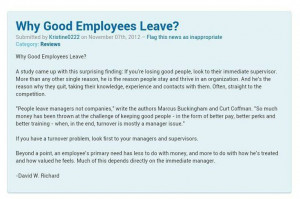People quit managers not the companies