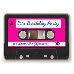 Invitation Postcards 80 S Party 80s Party Mix Tape Invitation Retro