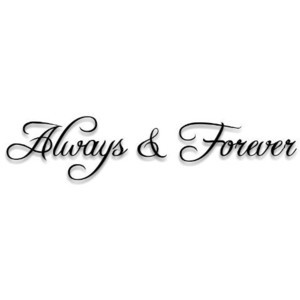 ALWAYS FOREVER Vinyl wall quotes and sayings love home lettering decal ...