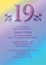 19th Birthday Party Invitations