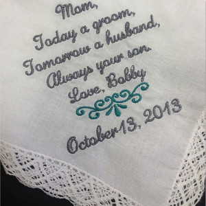 ... tears … Get this item right now at: Mother of the Groom Handkerchief