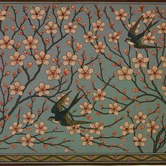 ... arts crafts movement more blue ground almond blossoms art crafts