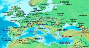 Map of Medieval Europe and Middle East