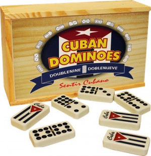 Cuban Dominoes set double 9 , beautiful wood case.