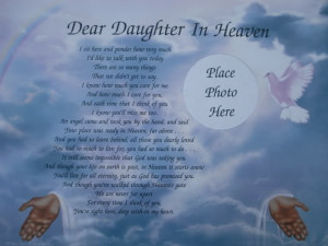 Dear Daughter In Heaven