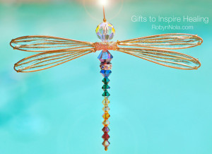... Dragonfly Sun Catcher with Gold Wings: Inspirational Dragonfly Gifts