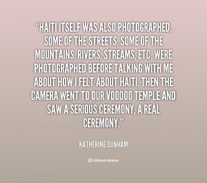 quote Katherine Dunham haiti itself was also photographed some of