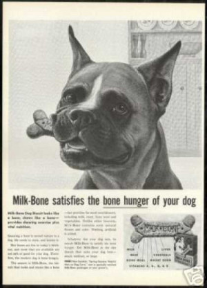 Boxer Art Milk Bone Dog Biscuits Vintage (1959)
