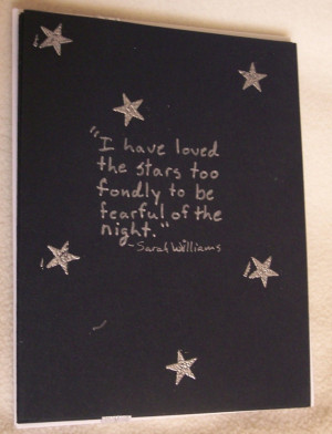 ... , Silver Stars on Black Cards with Quote, Set of 6. 10.00, via Etsy