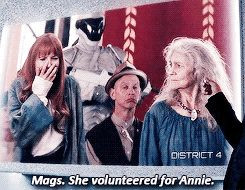 Hunger Games / Catching Fire Quote / Haymitch / Mags / Annie