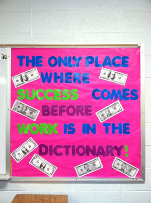 Famous quote bulletin board I created for my high school classroom.