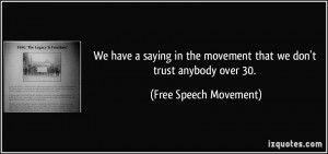 Free Speech Movement Quote