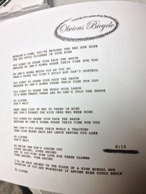 of the lyrics, visit Vampire Weekend – Obvious Bicycle Lyrics ...