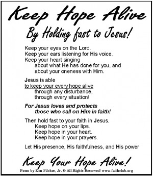 Uplifting Poems about Keeping Your Hope Alive by Holding Fast to Jesus