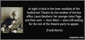vestibule of the Auditorium Theatre by the window of the box office ...