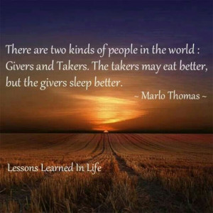 There are two kinds of people in the world: Givers and Takers. The ...