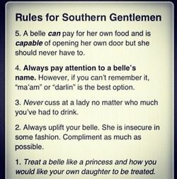 Rules of a Southern Gentleman