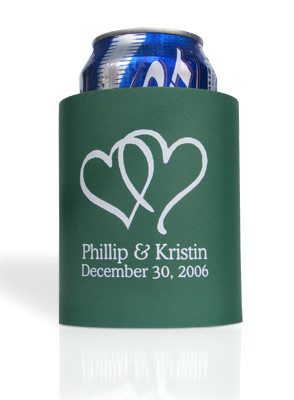 Personalized, cooler cups, Wedding Beer Coozies or Huggers