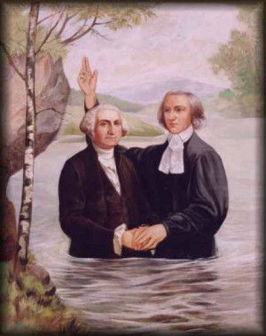 George Washington being baptized by John Gano ~ one of my great ...
