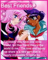 anime best friends quote card