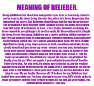 Belieber Quotes In the world beliebers