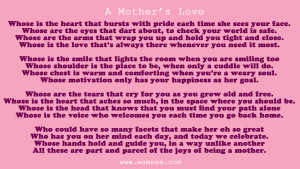 Short Mom Quotes Short mothers day poems 2014