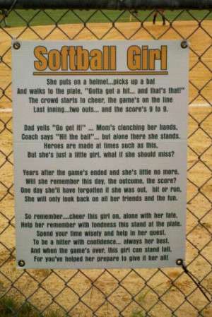 Softball poem | Softball Mom....