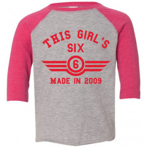 This Girl Is SIX Made In 2019 Great Girls Birthday Vintage 3/... More