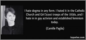 hated it in the Catholic Church and Girl Scout troops of the 1950s ...
