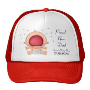 Bawling Baby - Boy Announcement for New Dad Trucker Hat