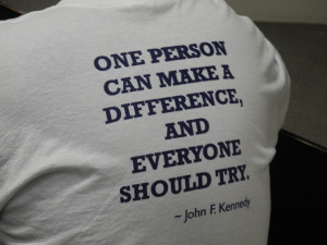 One person can make a difference