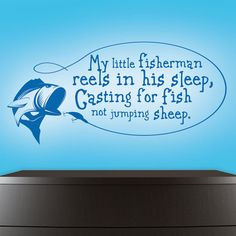 Fishing wall decal Wall Decals Nursery My Little by Vinylthingz, $33 ...