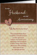 Wedding Anniversary Cards for Husband