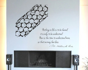 chemistry Marie Curie i nspiring quote and carbon nanotube vinyl wall ...