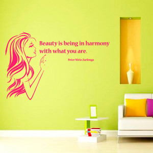 Girl Wall Decals Wall Quotes Beauty Salon Decor Fashion Words Girl ...
