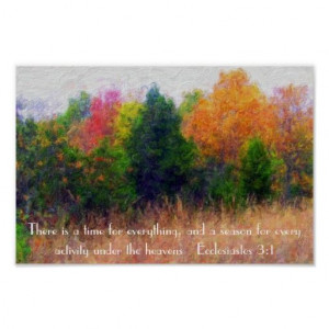 Autumn season bible verse Ecclesiastes 3:1 Print