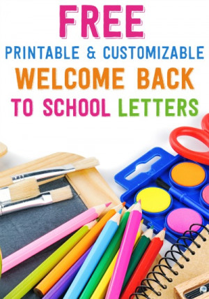 ... back to school season and sending welcome back to school letters to