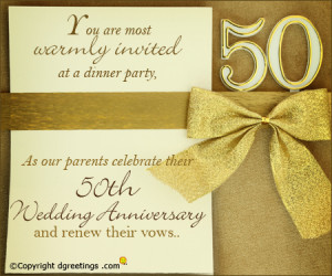 50th Anniversary Invitation Wording
