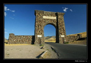 Roosevelt Arch at Yellowstone National Park Near Gardiner, Montana