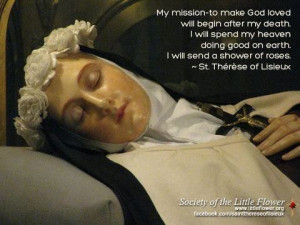 St. Therese Quotes | St. Therese death pic quote